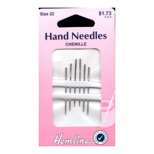 Size 22 Chenille Hand Sewing Needles - Pack of 6 | Textiles Direct