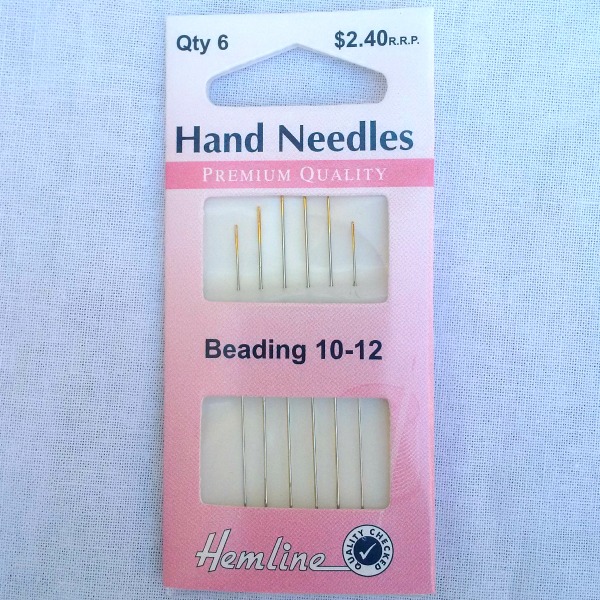 Sizes 10 - 12 Beading Gold Eye Hand Sewing Needles - Pack of 4 ...