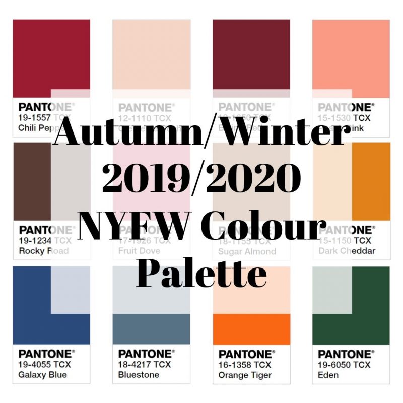 Autumn/Winter 2019/2020 NYFW Color Palette